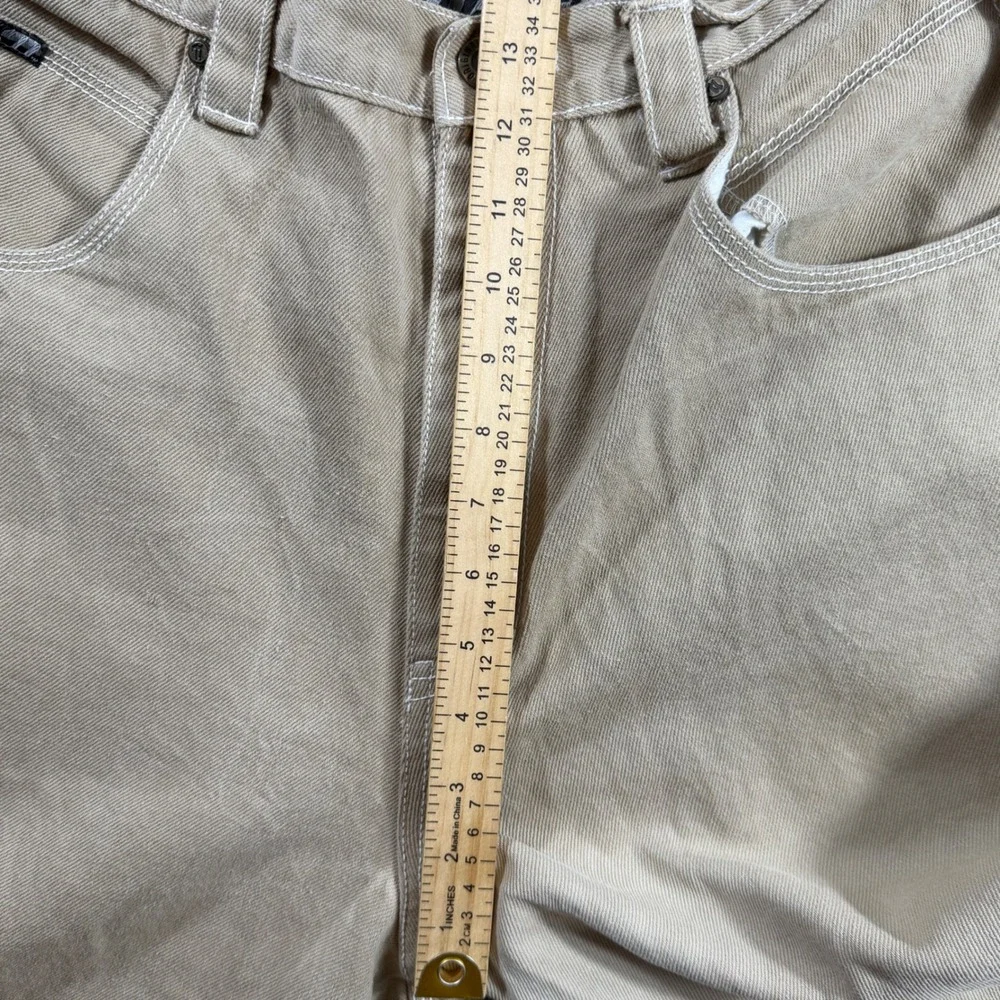 Vintage JzR77 Urban Wear Baggy Wide Leg Carpenter Pants 36x30 Tan Y2K Streetwear